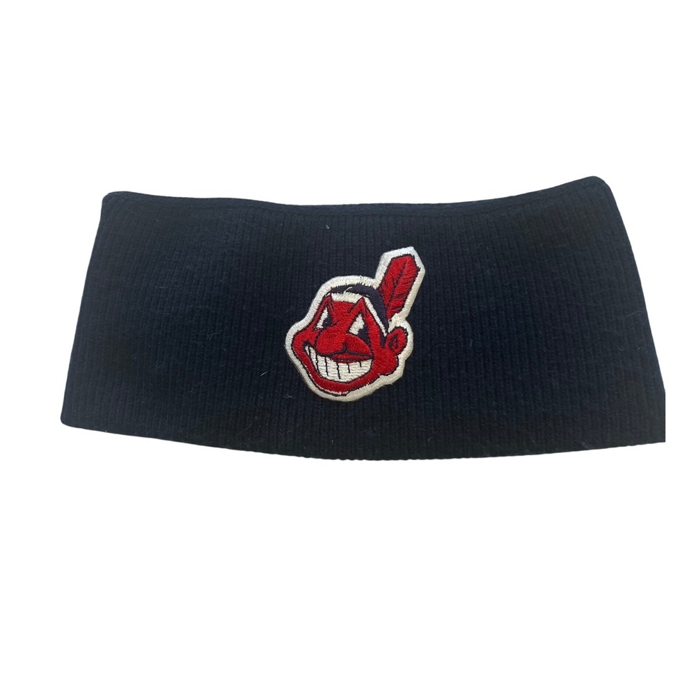Vintage‎ Cleveland Indians Chief Wahoo Knit Headband Ear Warmer MLB Baseball